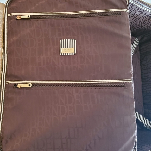 henri bendel Gray Leather Carry-On Cabin Suitcase - Picture 9 of 11